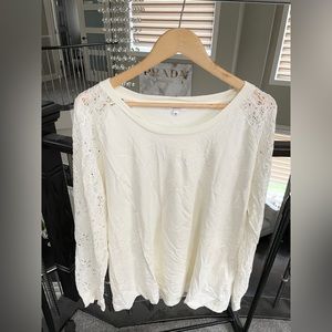Stella & Dot Amie Lace Sleeve Top Size 2X